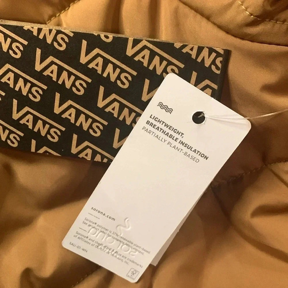VANS Women’s Jacket Cropped Brown Size XS NWT - Picture 4 of 11